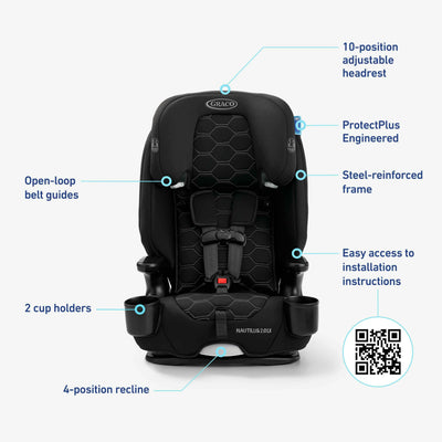 Nautilus® 2.0 LX 3-in-1 Harness Booster Car Seat