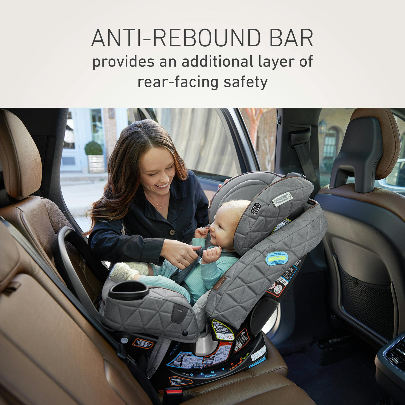 Graco® Premier 4Ever® DLX Extend2Fit® SnugLock® 4-in-1 Car Seat featuring Anti-Rebound Bar, Midtown™ Collection
