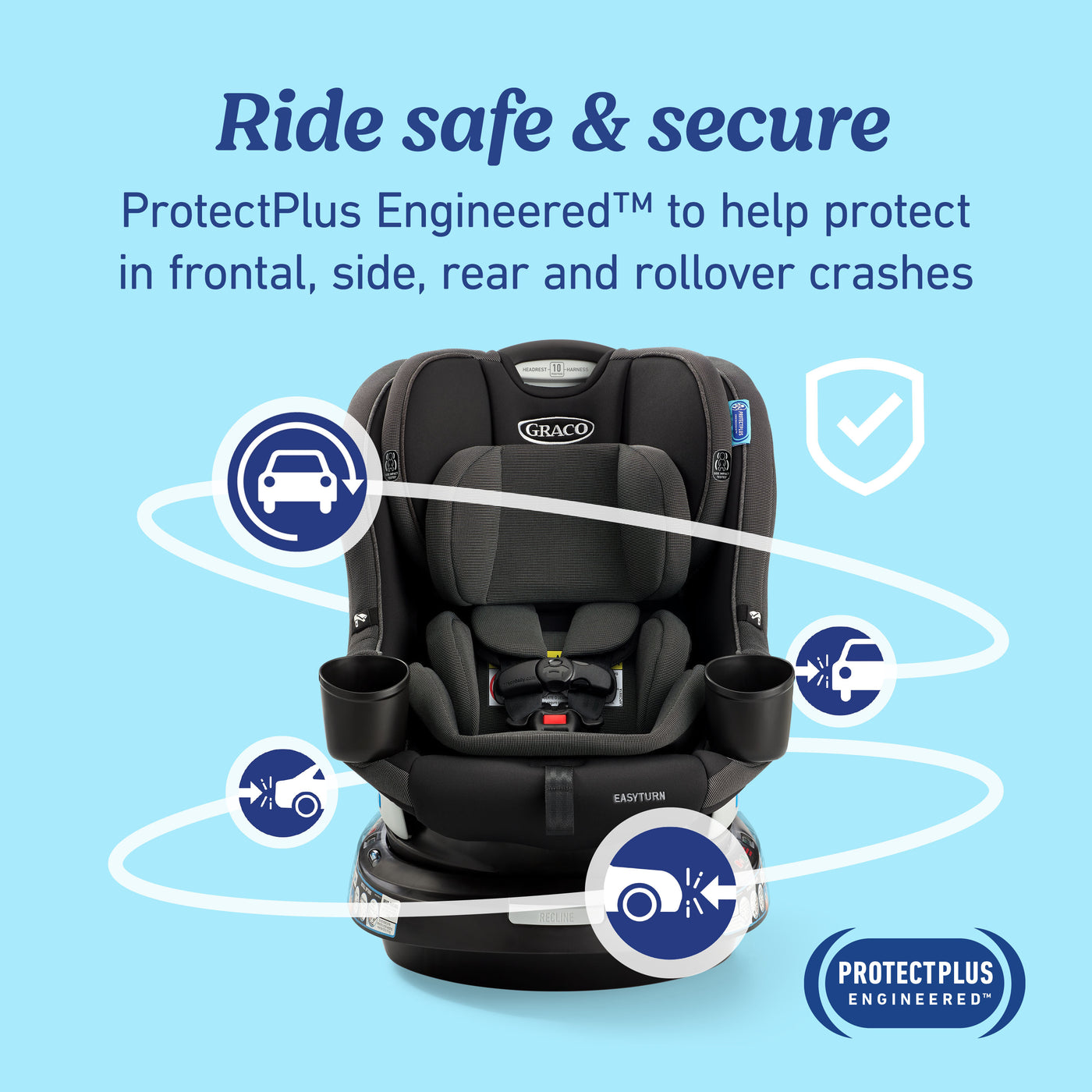 EasyTurn™ 360 2-in-1 Rotating Convertible Car Seat