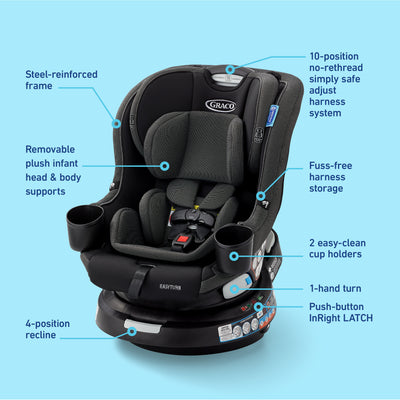 EasyTurn™ 360 2-in-1 Rotating Convertible Car Seat