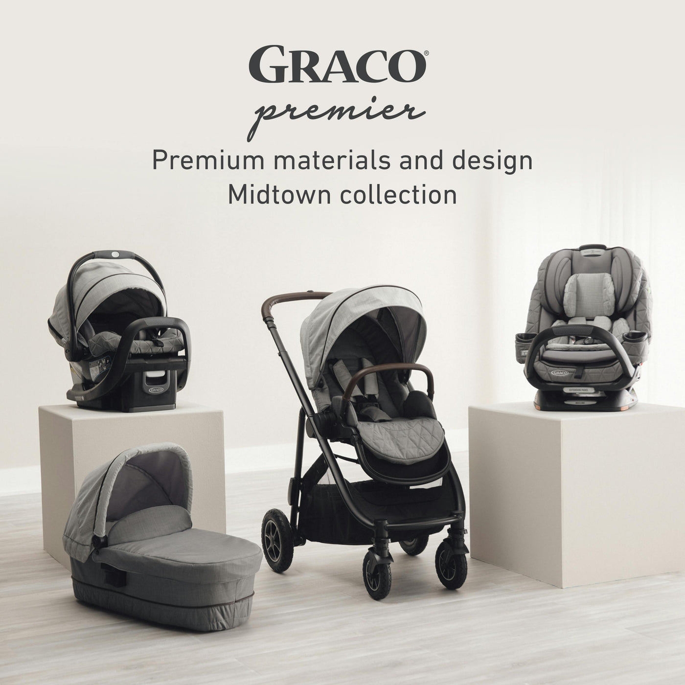 Graco® Premier 4Ever® DLX Extend2Fit® SnugLock® 4-in-1 Car Seat featuring Anti-Rebound Bar, Midtown™ Collection