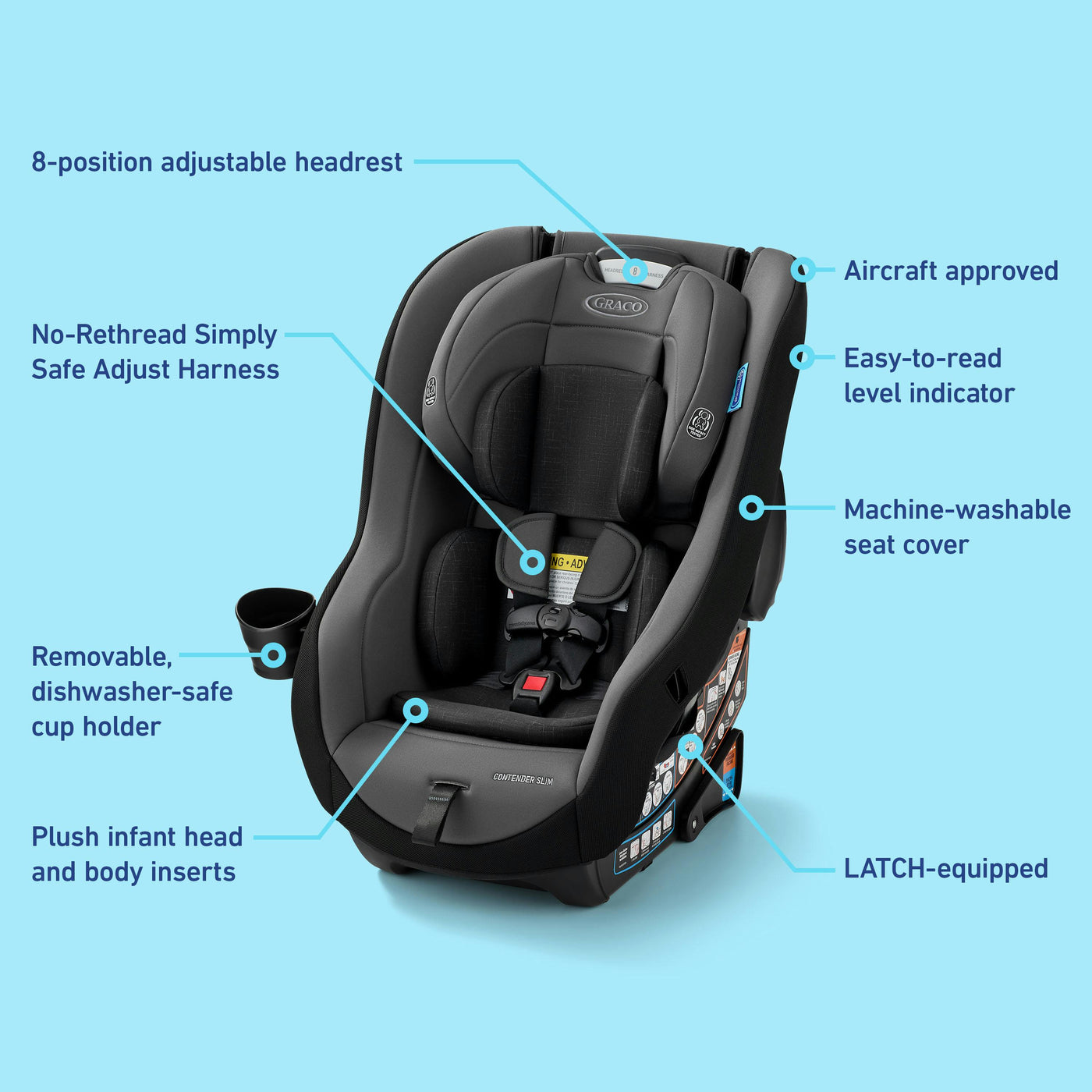 Contender™ Slim Convertible Car Seat
